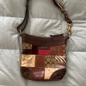 Authentic Coach patchwork shoulder bag